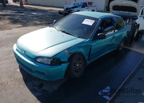 1993 Honda Civic Dx from USA, damaged, VIN 2HGEH236XPH521485